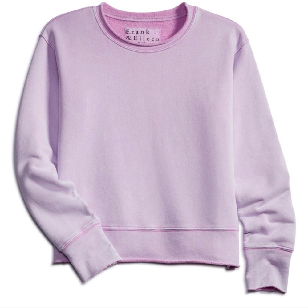 Frank & Eileen | Boyfriend Lavender Crewneck Sweatshirt Top Women’s Size Small - Picture 11 of 11